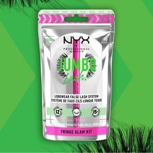 NYX Professional Jumbo Lash Fasle Lash KIT FRINGE GLAM Reusable Waterproof Kit